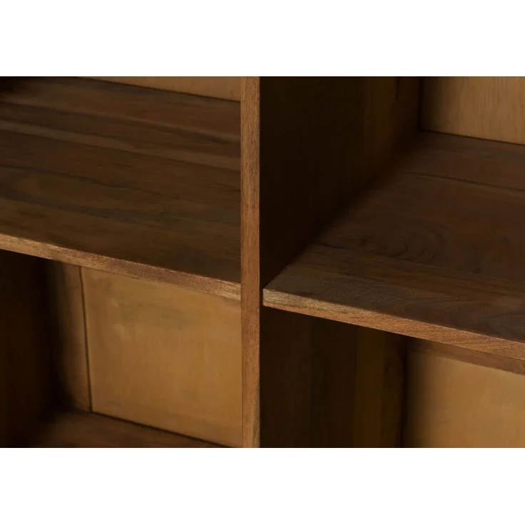 Highboard Sheesham 90x40x145 natur sandgestrahlt lackiert MALMÖ 2 #210 – Bild 5
