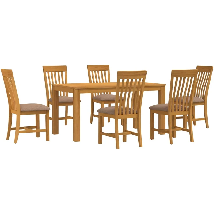 vidaXL Essgruppe RIJSWIJK 7 stk. Grau 150 x 85 x 75 cm 3430374 – Bild 2