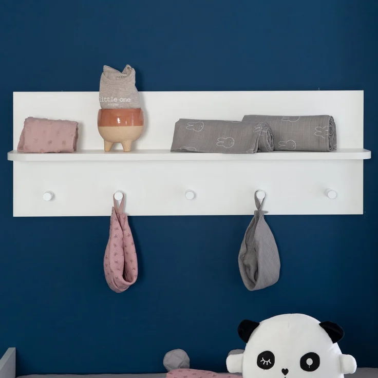 roba Kinderzimmerset 'Anton' 3-teilig - Bett 70 x 140 - Wickelkommode - Kleiderschrank 3-türig - Weiß – Bild 16