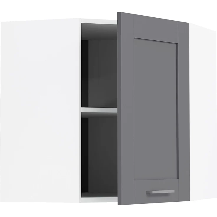 VCM Küchenmöbel Hängeschrank Colura 919374 Weiß / Anthrazit H. 60 x B. 57 x T. 57 cm – Bild 2