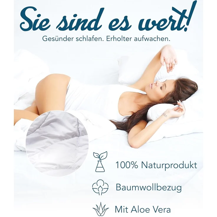 Sommerdecke 100% Premium Wildseide Seide Sommerbett Bettdecke 135x200 – Bild 5