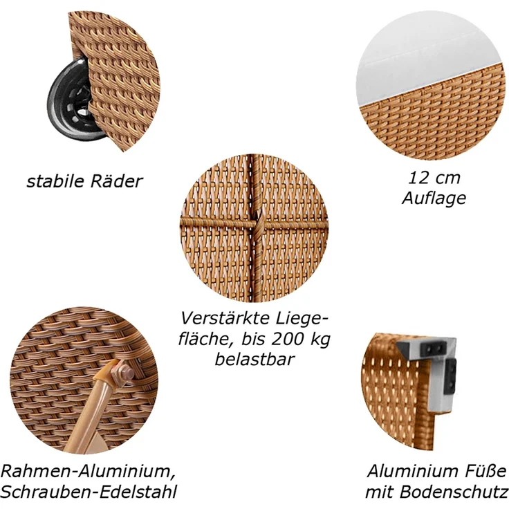 RS Trade Gartenliege Sonnenliege Verona High – Bild 3