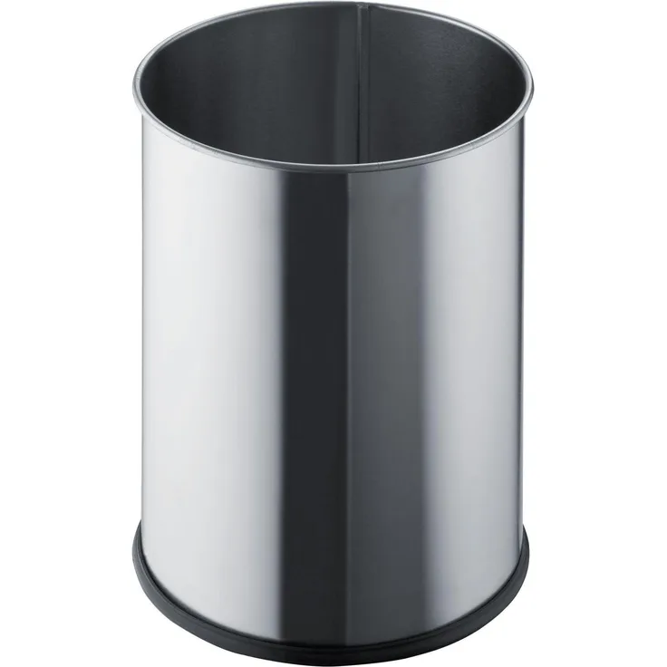 Helit H2515000 Edelstahl-Papierkorb, 15 L, silber