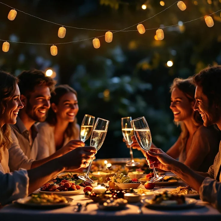 Spetebo LED-Lichterkette Solar Deko Beleuchtung mit 10 ovalen Lampions in Rattan Optik - 450 cm, 10-flammig, mit integriertem Akku – Bild 6
