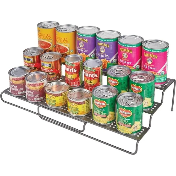 mDesign Gewürzregal Gewürzständer Regal Organizer ausziehbar Metall Graphit – Bild 7