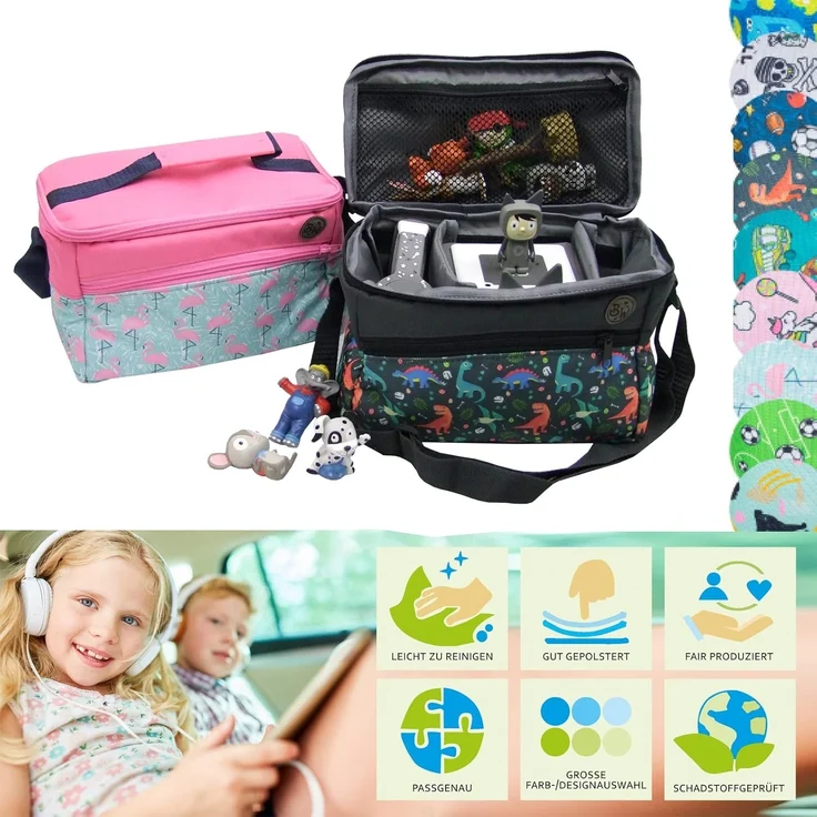 BambiniWelt by Rafael K. Aufbewahrungstasche Tasche für Toniebox Tigerbox für Musikbox Hörwürfel Innenfächer, innere Fächer dank Klettband frei verstellbar – Bild 2