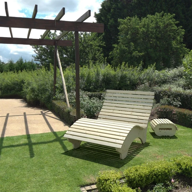 Relaxliege "Ruhe-Vroni" (Fichte) 2-teilig stehend Breite 140 cm – Bild 7