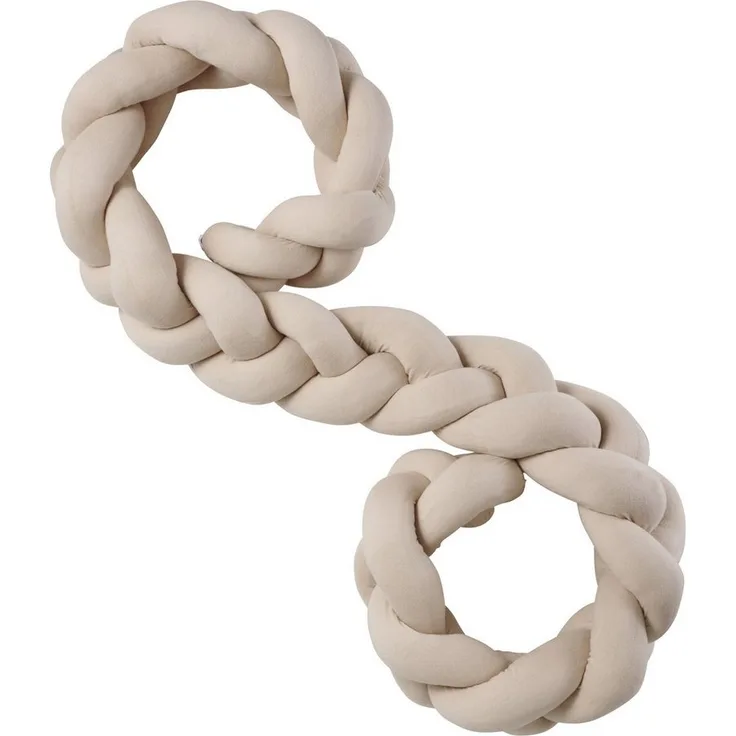Nordic Coast Company Nestchenschlange Bettschlange geflochten, Baby Bettnestchen Bettumrandung Babynest, Bettzopf waschbar atmungsaktiv