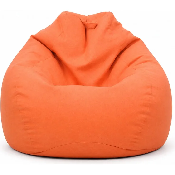 Sitzsack-Hülle ohne Füllmaterial, Orange, 70 x 80 cm, Stoffbezug für Innen- und Außenbereich