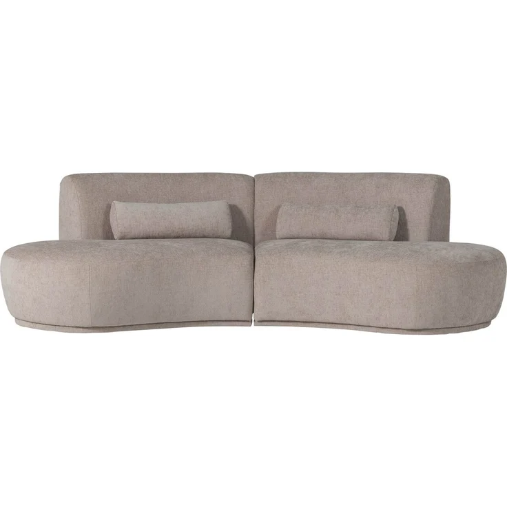 Sofa Batavier 4-Sitzer aus Webstoff, modern halbrund, sandfarben, großzügiges Familiensofa – Bild 1