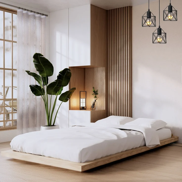 EMKE Pendellampe 3 flammige Kronleuchter Vintage Pendellampe Retro Hängelampe Deckenleuchter, Schwarz Lampenschirm für E27, Wohnzimmer Café – Bild 5