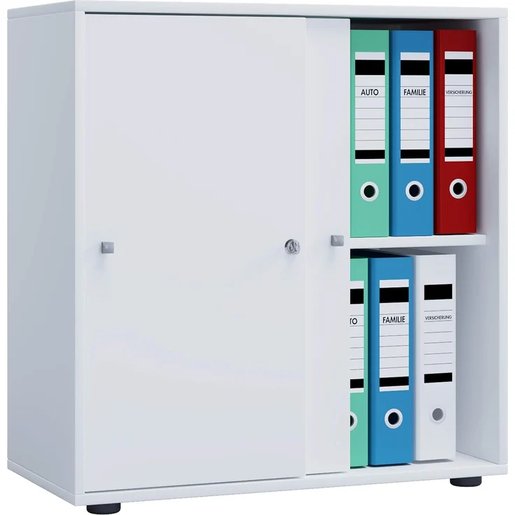 VCM Büroschrank Lona 913947 Grau B. 70 x H. 73 x T. 37 cm – Bild 1