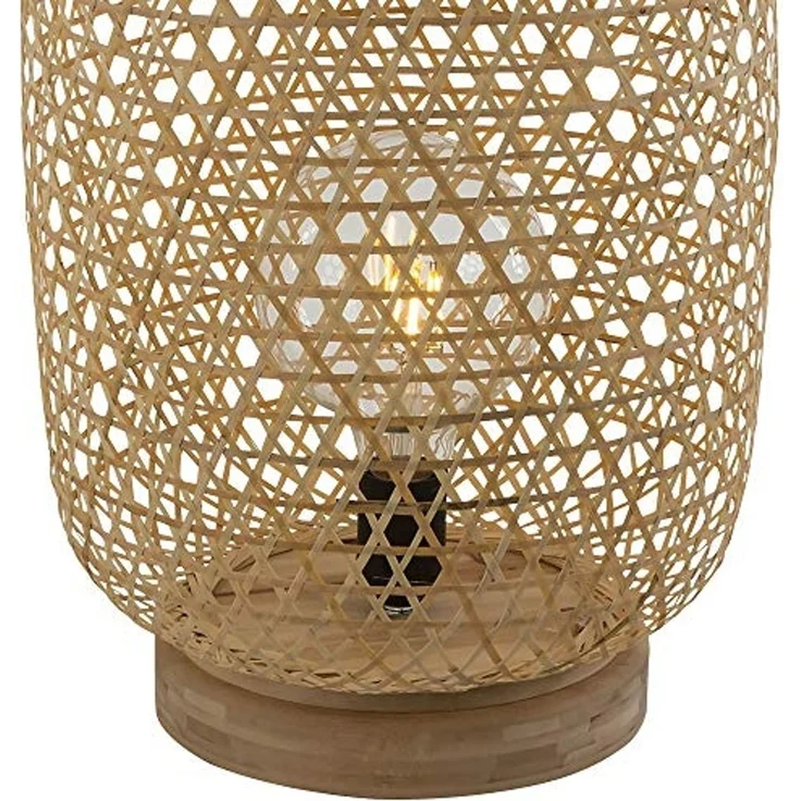 LED Stehleuchte, Bambus-Geflecht, natur, H 55 cm – Bild 6