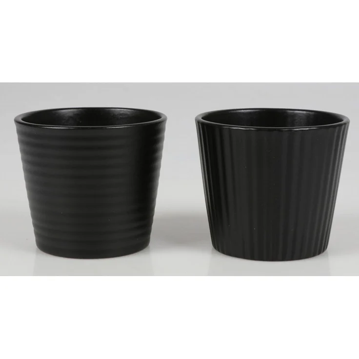 Übertopf Mini aus Keramik, 9cm, Töpfe für Pflanzen, Kübel für Innen und Außen, Kräutergefäß im Winter, Dekoration für Weihnachten, Schalen für Garten – Bild 2