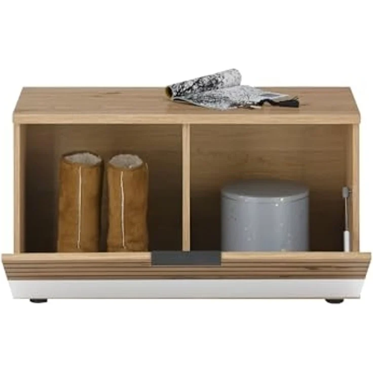 moebel-dich-auf Garderoben-Set MAILAND, (Komplett-Set, Garderobenschrank + Paneel + Bank + Spiegel + Schuhkommode), erhältlich in 2 Farbkombinationen – Bild 7