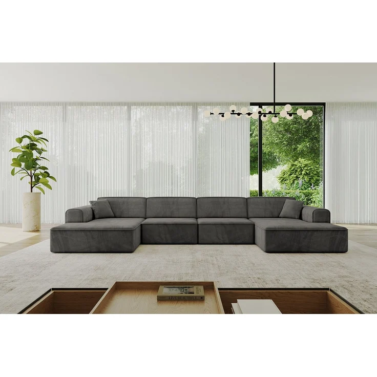 ALTDECOR Wohnlandschaft IREA-U2-v3, Sofa Praktische Bequeme Funktionsecke Couch U-Form Eckcouch, Corner Sofa U-Form Vielseitige Sofa Wohnlandschaft Wohnzimmer – Bild 1