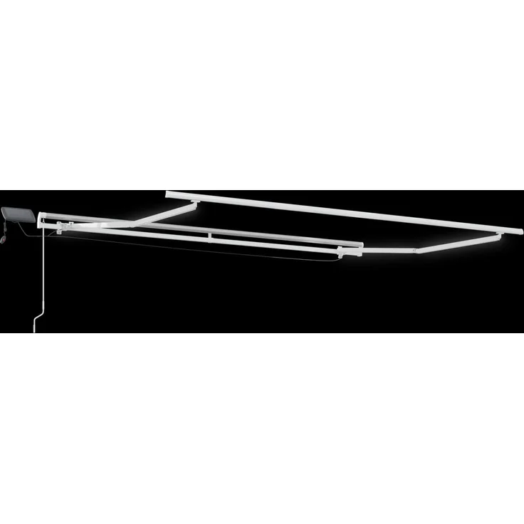 vidaXL Ausziehbare Markise Hellgrau und Weiß 400 x 350 cm 3426120 – Bild 5