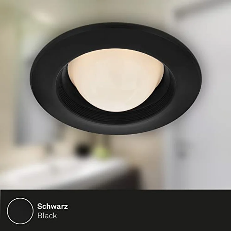 BRILONER LED Einbauleuchten 3er Set, kugelförmige 3W Leuchte, warmweißes Licht, Spritzwasserschutz, Schwarz, 95x36 mm (DxH), 7056-035 – Bild 5