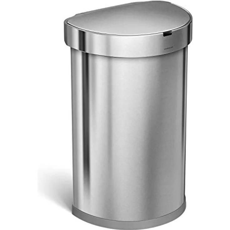 Simplehuman 45L halb-runder Sensormülleimer, gebürstet – Bild 2