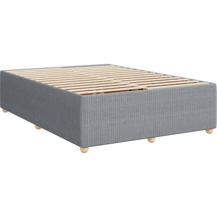 vidaXL Boxspringbett mit Matratze Hellgrau 140x200 cm Stoff 3289786 – Bild 9