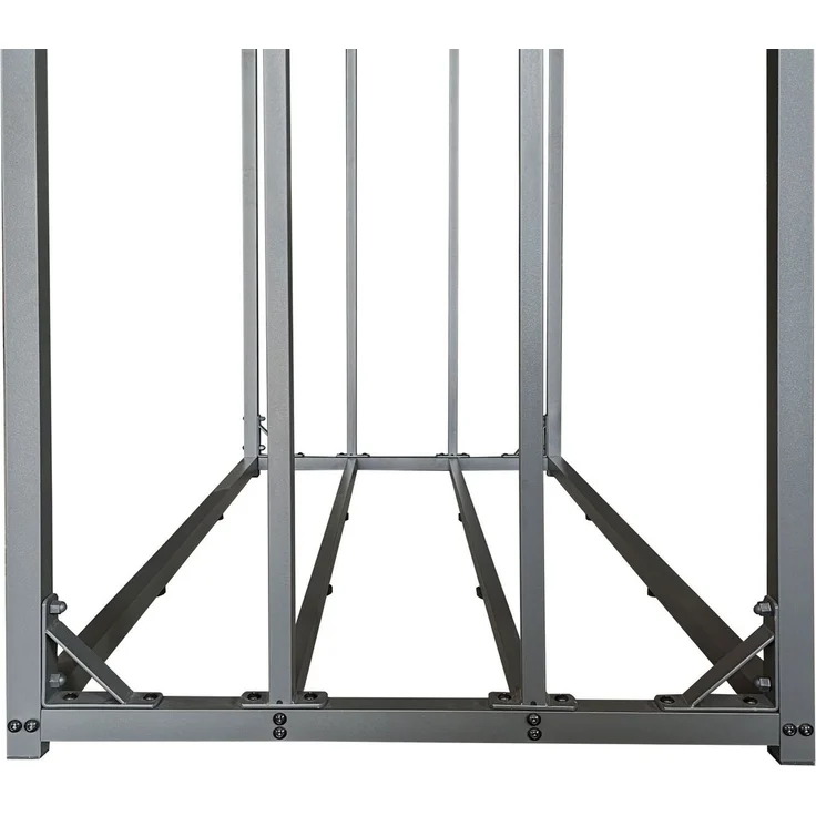 Quick Star Kaminholzregal Außen Metall Basic, Mehrere Größen, Mit / Ohne Wetterschutz, BxTxH:142x70x185 cm, (1-St) – Bild 2