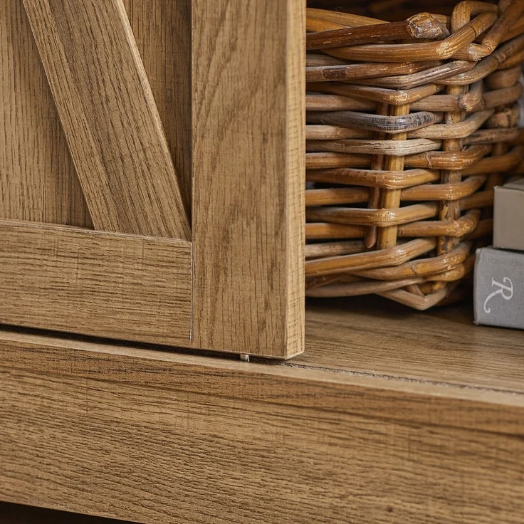 SoBuy FSB60-BR Schuhschrank, Spanplatte, Papierfurnier, Helle Eiche, 120 x 70 x 40 cm – Bild 9