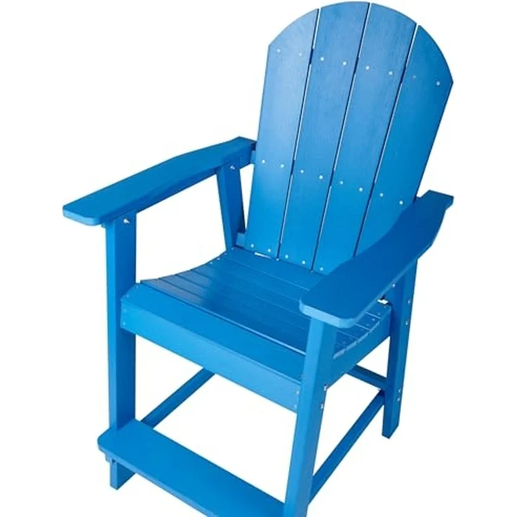 Garten-Barstuhl ADIRONDACK Kunststoff Blau – Bild 6