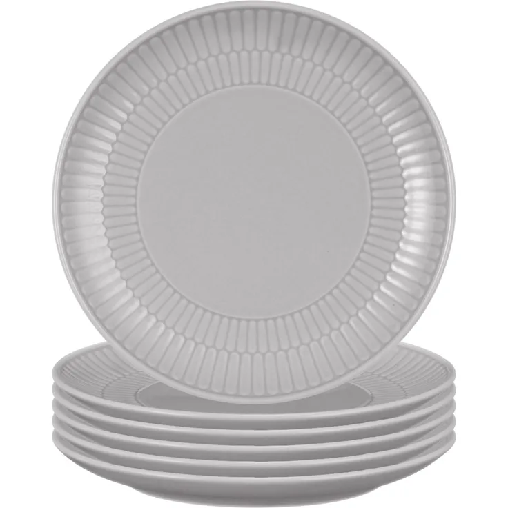 Seltmann Weiden Amina Brotteller ø 16,3 cm 6er Set Silbergrau