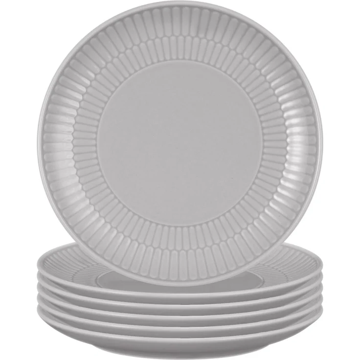 Seltmann Weiden Amina Brotteller ø 16,3 cm 6er Set Silbergrau – Bild 1