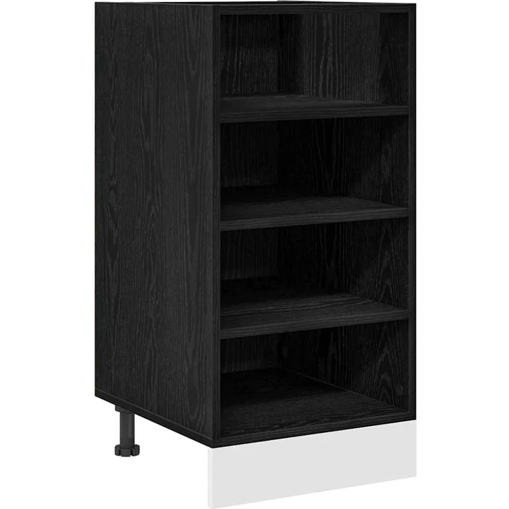 vidaXL Küchenunterschrank Schwarz Eichen-Optik 40 x 44,5 x 81,5 cm 876651 – Bild 2