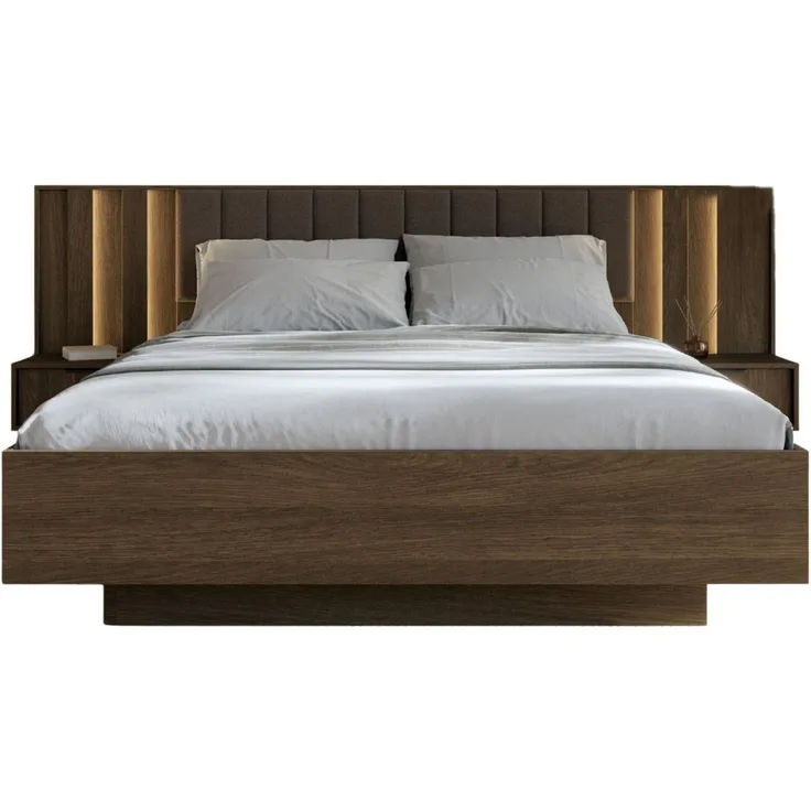 Compleo Bett mit Bettkasten, Schlafzimmermöbel, Doppelbett mit Stauraum, MADE IN EU