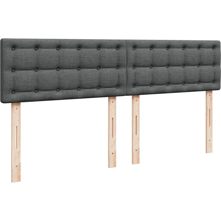 vidaXL Boxspringbett mit Matratze Dunkelgrau 180x200 cm Stoff 3288282 – Bild 7