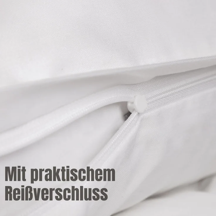 SCHÖNER WOHNEN-Kollektion Bettwäsche PLAIN Satin Bettwäsche, Baumwolle, 1 teilig, 200 x 200 cm in Weiss – Bild 6