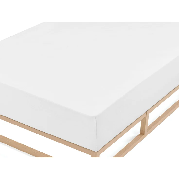 biberna Feinbiber-Spannbetttuch 0002744, weiß, 1x 140x200 cm - 160x200 cm – Bild 1