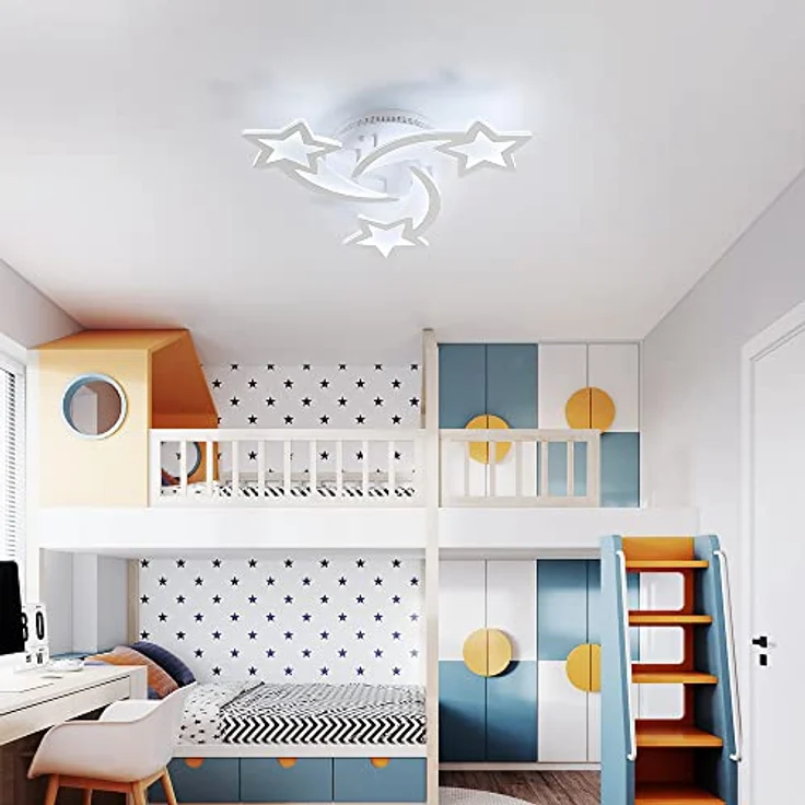 Goeco Moderne LED Deckenleuchte, Wohnzimmerlampe 40W 4500LM, Deckenlampe Deckenbeleuchtung für Wohnzimmer Schlafzimmer Kinderzimmer, 6500K kühles weißes Licht – Bild 6