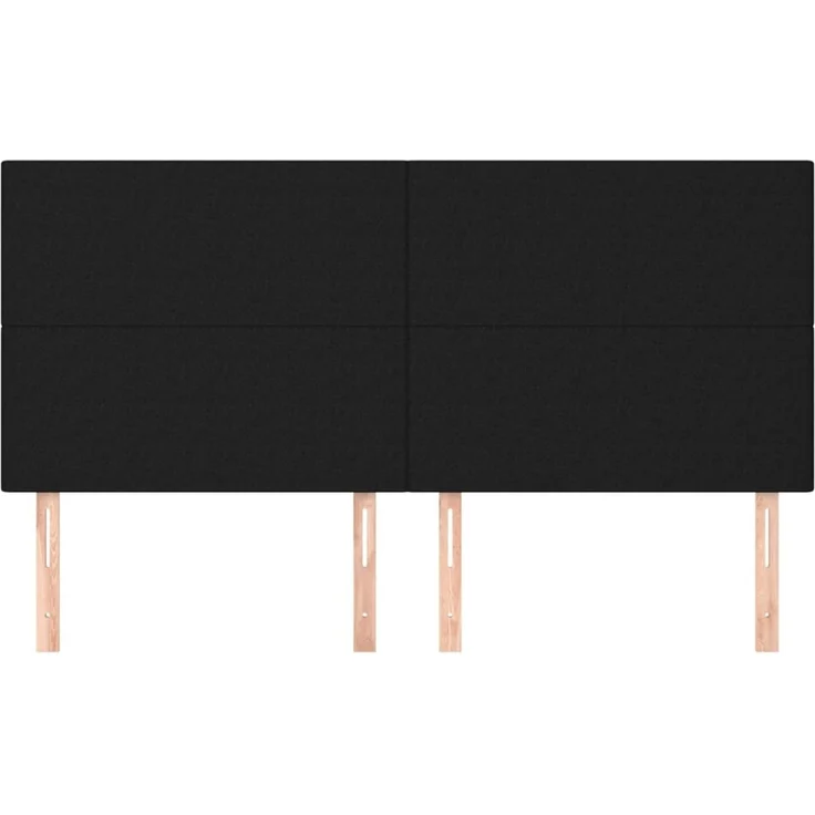 vidaXL Kopfteile 4 Stk. Schwarz 100 x 5 x 78/88 cm Stoff 3116076 – Bild 3