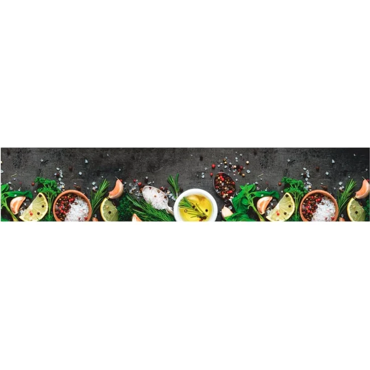 vidaXL Küchenteppich Waschbar Gewürze 60x300 cm Samt 4005610 – Bild 2