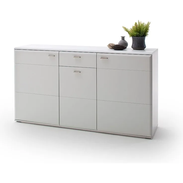 Sideboard 'AMORA' weiß matt tiefzieh Kommode 165 cm
