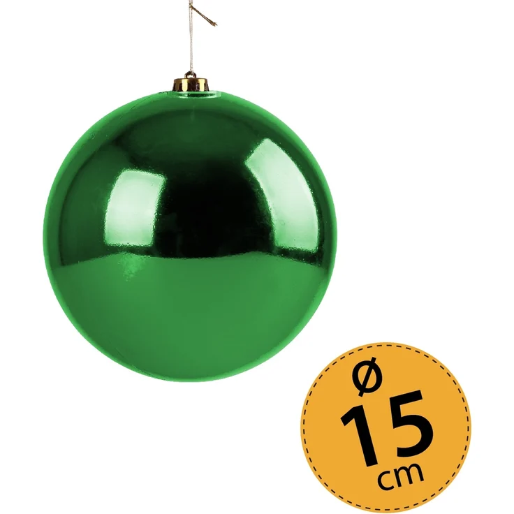 Christbaumkugel Weihnachtskugel ⌀ 15 cm Baumschmuck Deko-Kugel grün glänzend