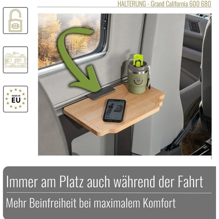 BLACK FOREST FOX Campingtisch Halterung für Schneidebrett, Grau – Bild 2
