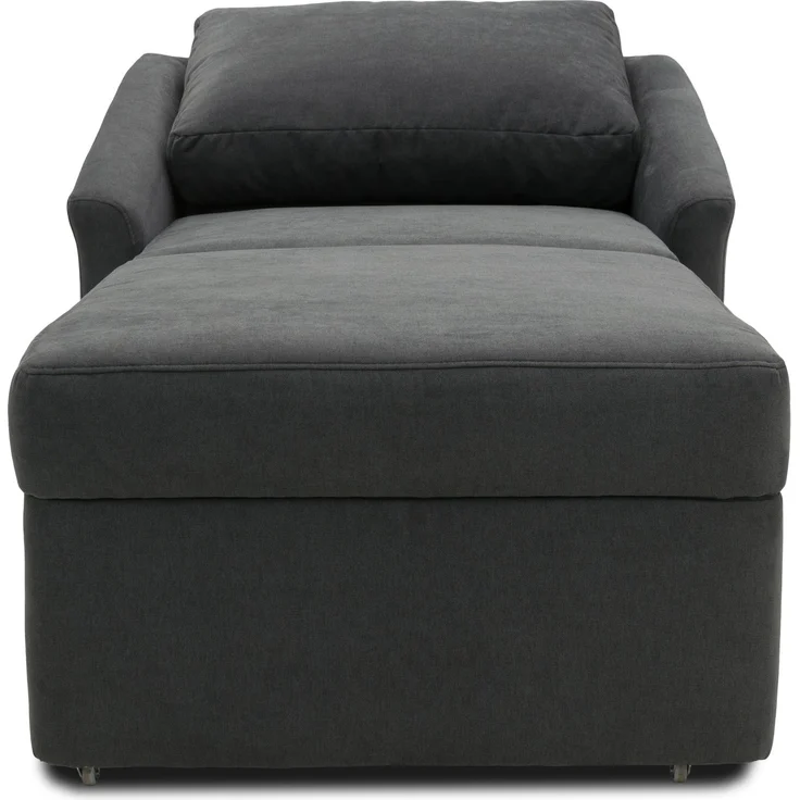 DOMO. collection Sessel Relax Box, Polstersessel mit Boxspringfederung und Schlaffunktion, Armsessel, Cocktailsessel, Loungesessel, 108 x 96 x 86 cm (BxTxH), dunkelgrau – Bild 7