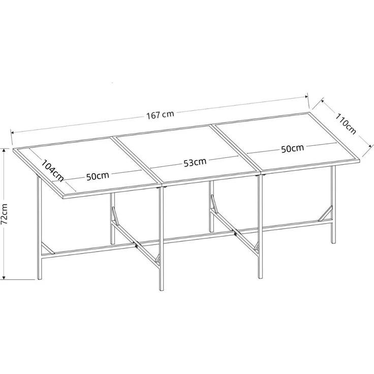 VCM Gartentisch Raloso 920522 Braun H. 74 x B. 170 x T. 110 cm – Bild 4