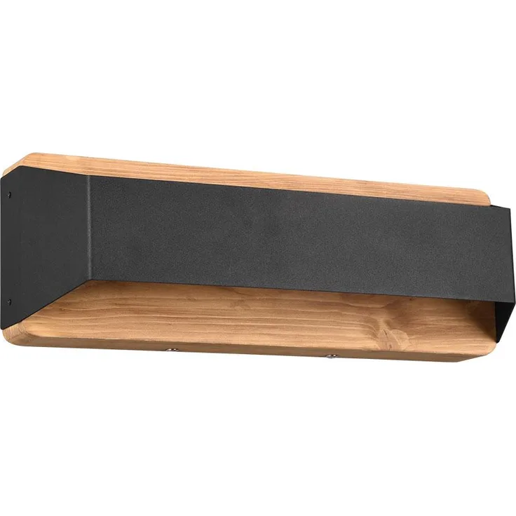 LED Holzlampe, Up & Down, Switch Dimmer, B 35cm
