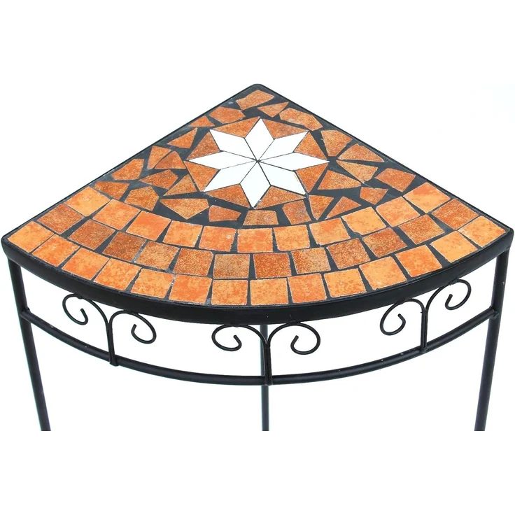 Blumenhocker Merano Mosaik 3er Set 12013 Blumenständer 42, 52 und 62cm Eckregal Hocker – Bild 2