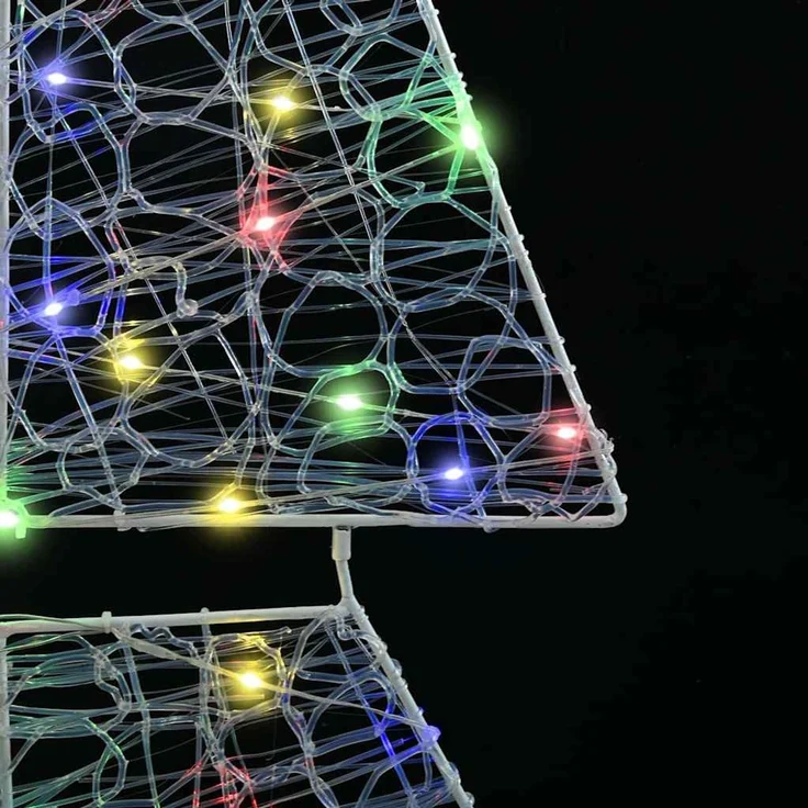 vidaXL Weihnachtsbaum Mehrfarbig 180 cm Acryl 240 LEDs 42019213 – Bild 7