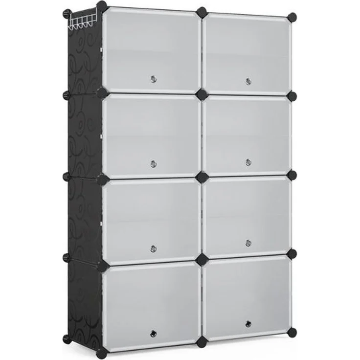 Mondeer Schuhschrank Schuhschrank (8 Fächer) mit Tür, Staub- und Wasserabweisend, für 20-42 Paar Schuhe – Bild 4