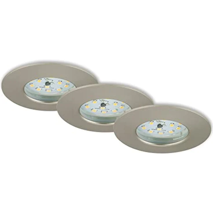 Briloner LED Einbauleuchten Attach matt-nickel 3er Set Einbaustrahler Deckenspot – Bild 2