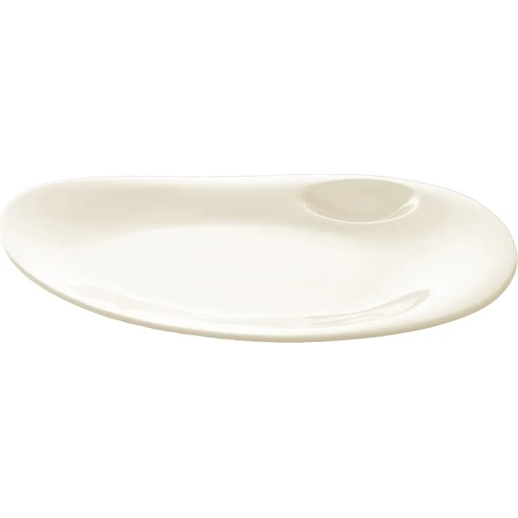 RAK Porcelain Nabur Ivoris white Teller Coupe L 27 cm / W 22.7 cm / Ht. 2.8 cm