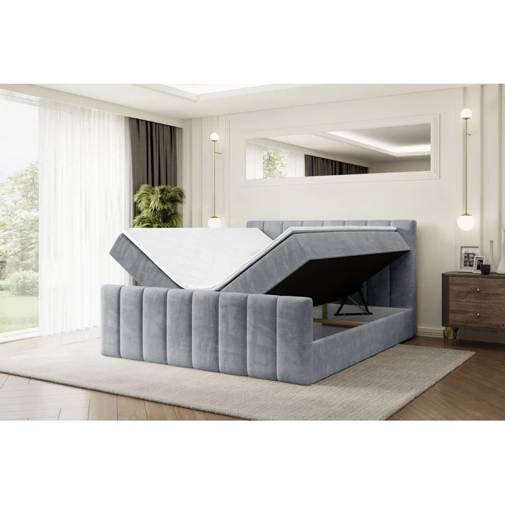ALTDECOR Boxbett OTTA-Z (Multipocket-Matratze H4, H3 Matratze Bonellfederung, Topper, Kopfteil) – Bild 3