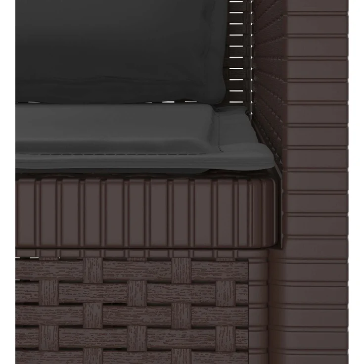 vidaXL 1-Sitzer Sessel mit Kissen Rattan-Look PP Braun 8011873 – Bild 7